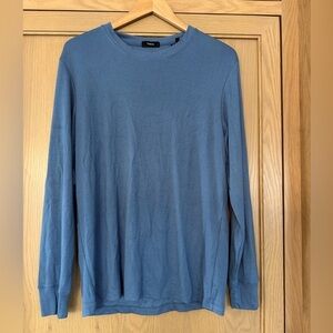 Theory Men's Long Sleeve Pullover Tee Crew Neck Modal/Poly/Spandex Blend Med